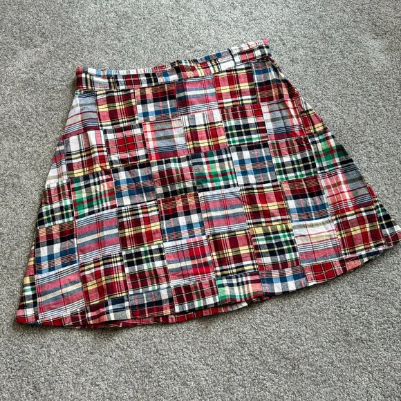 - Urban Outfitters Plaid Patchwork A-line Mini Skirt Cotton NWOT US MED  - I2102 - Picture 1 of 5